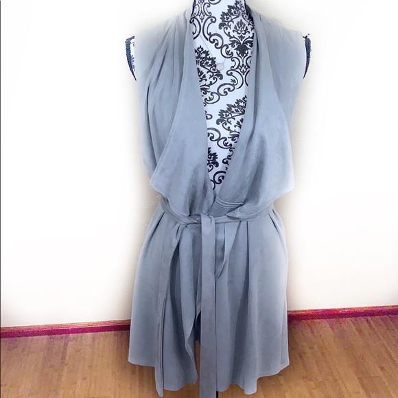 Areve Sweaters - A’reve Velvet Suede Grey Cardigan